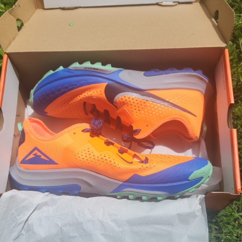 Nike Orange and Blue Sneakers with Trail-Ready Design